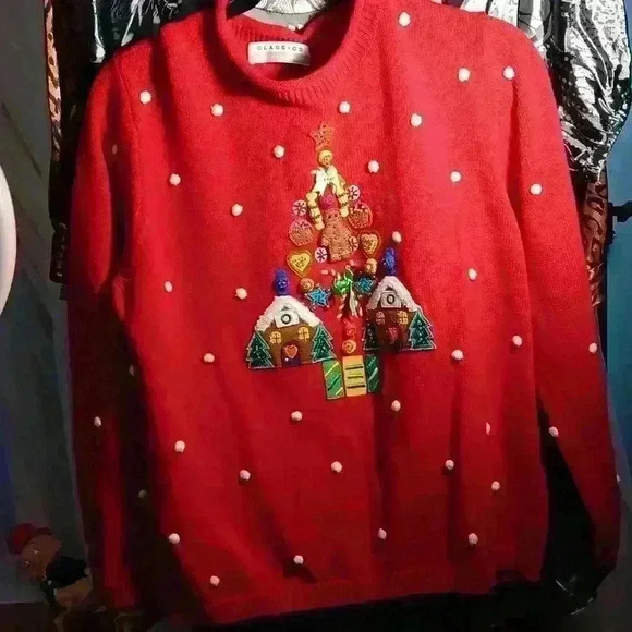 Womens Marisa Christina Christmas sweater L/Xl 3d grannycore - Picture 4 of 10